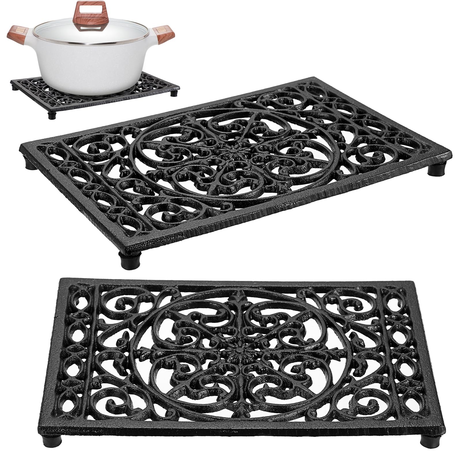 Rectangle Cast Iron Trivet Hea - Cast Iron Corn recension och pris