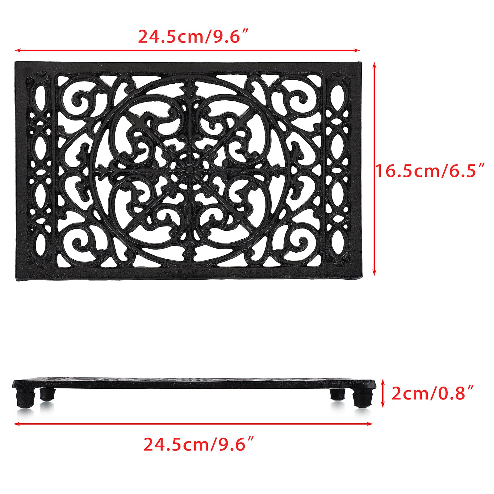Rectangle Cast Iron Trivet Hea - Cast Iron Corn recension och pris