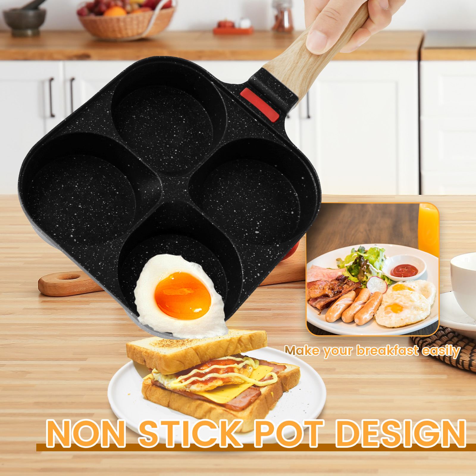Egg Frying Pan Nonstick Pancak - Mini Pancake Griddle recension och pris