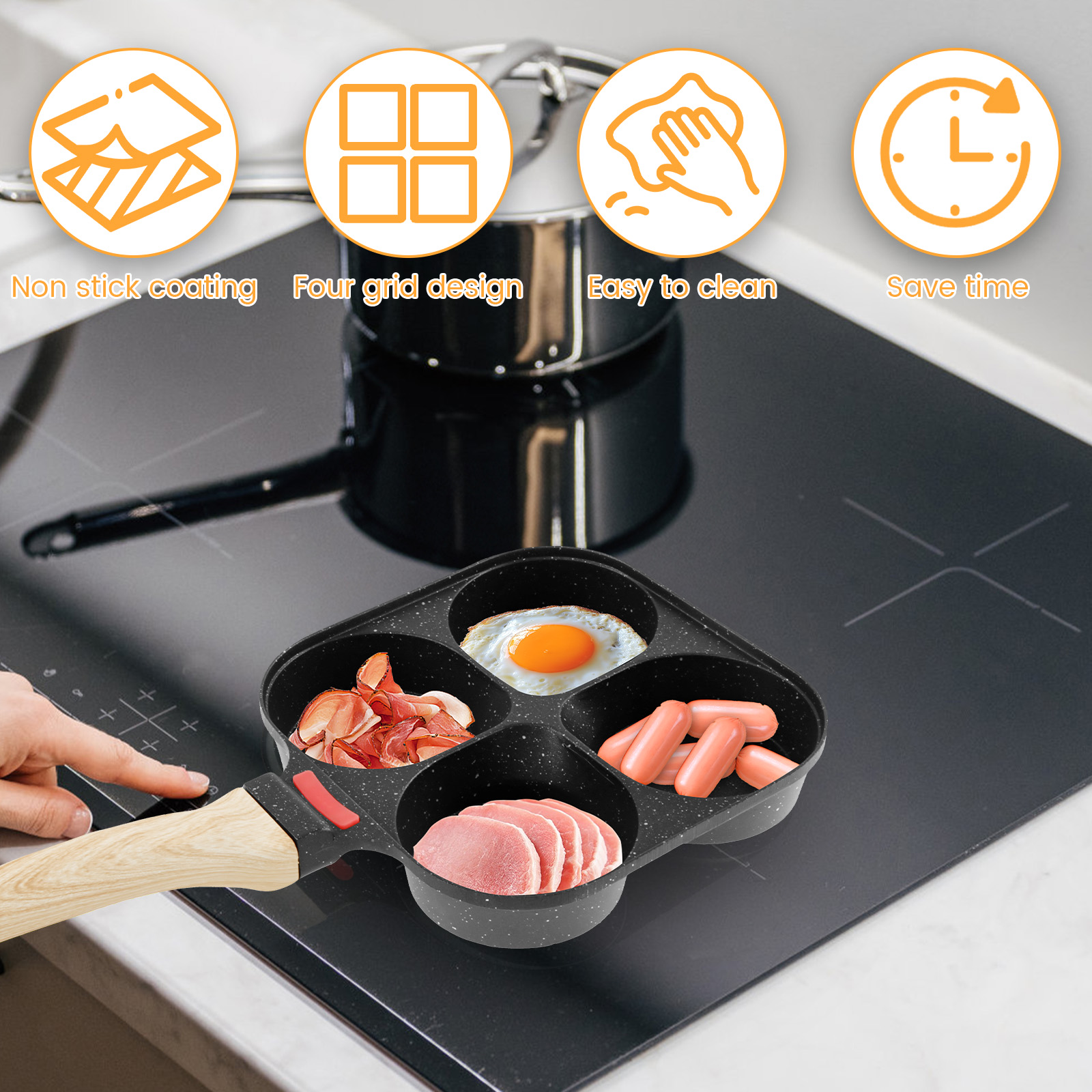 Egg Frying Pan Nonstick Pancak - Mini Pancake Griddle recension och pris