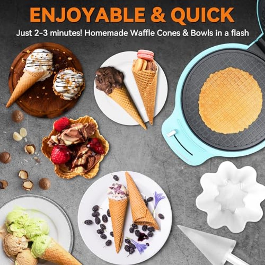 Waffle Cone Maker Machine with - Waffle Cone Maker recension och pris