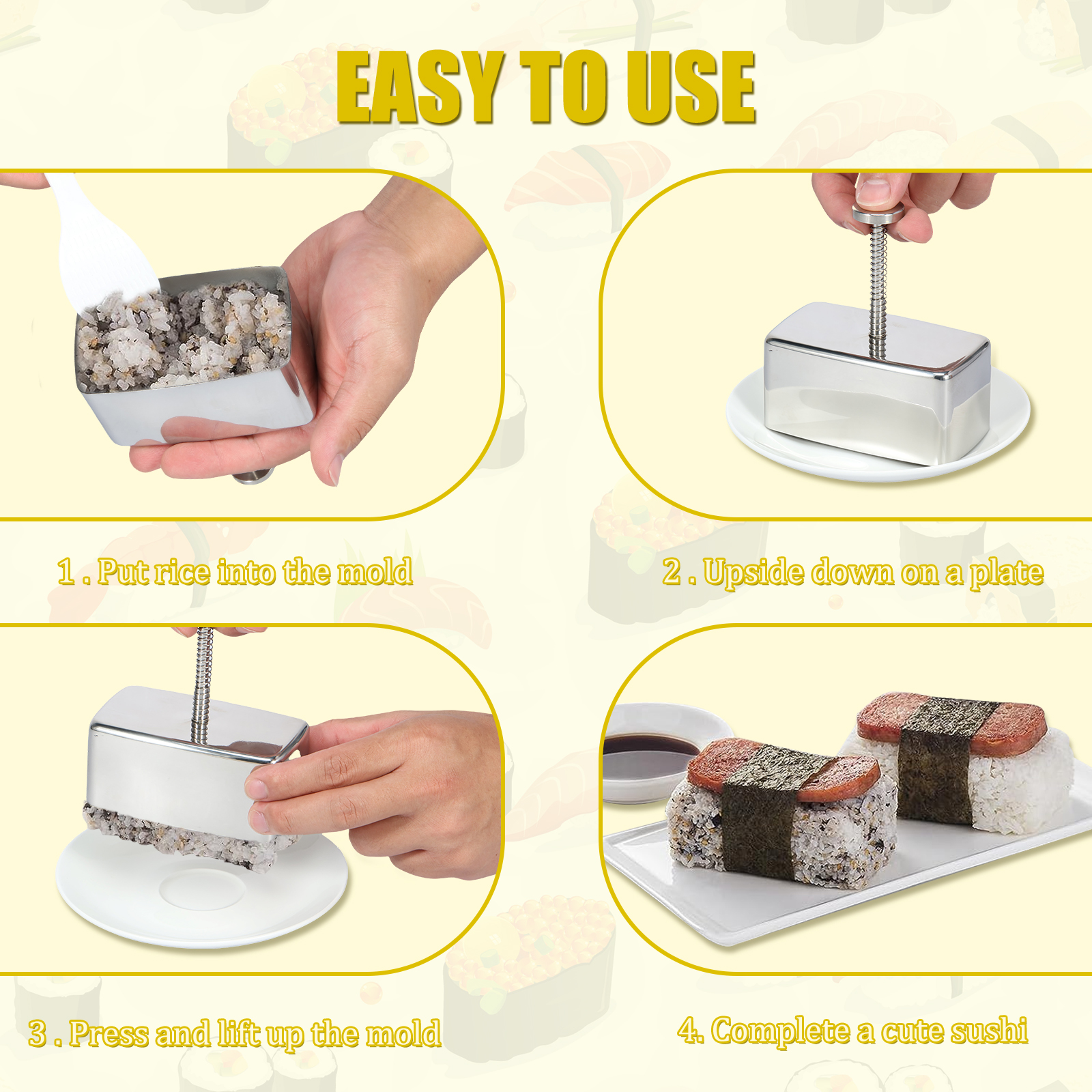 Onigiri Mold Non-stick Stainle - Spring Roll Wrapper recension och pris