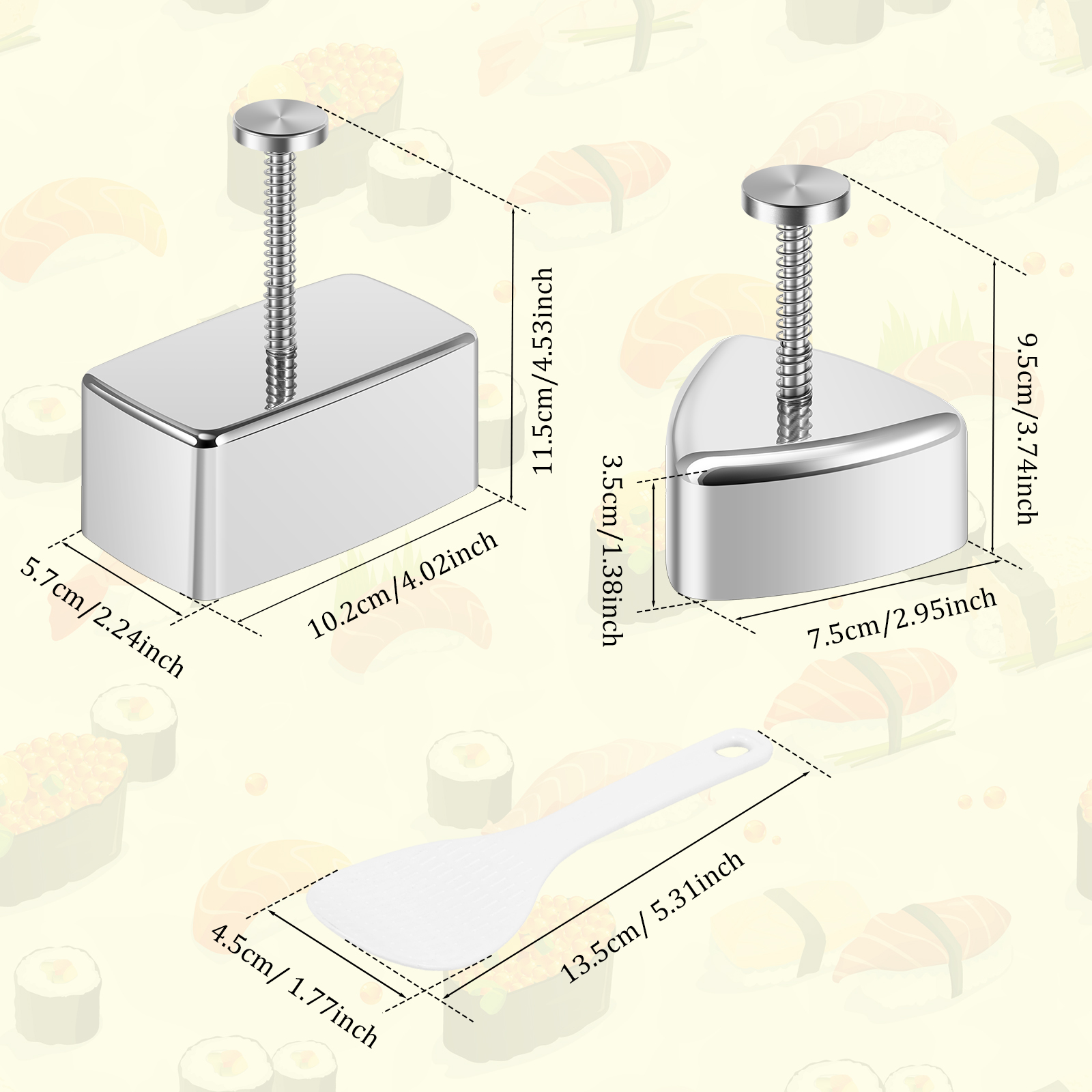 Onigiri Mold Non-stick Stainle - Spring Roll Wrapper recension och pris