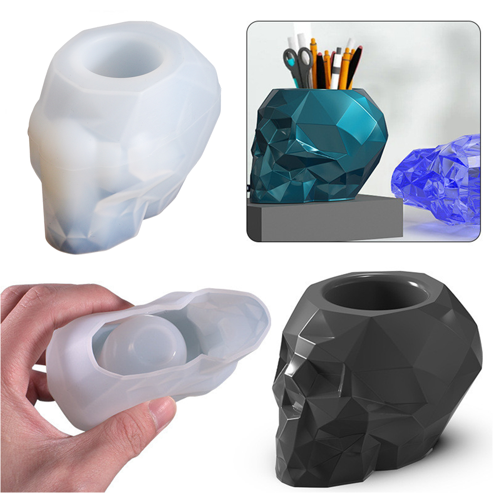 Skull Shape Mold Pen Holder Si - Potsticker Mold recension och pris