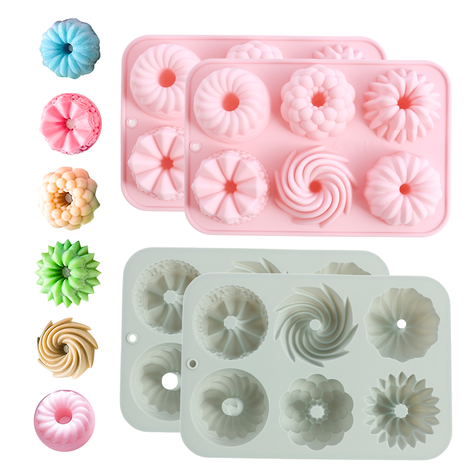 6-Cavity Silicone Fluted Tube  - Donut Mold Silicone recension och pris