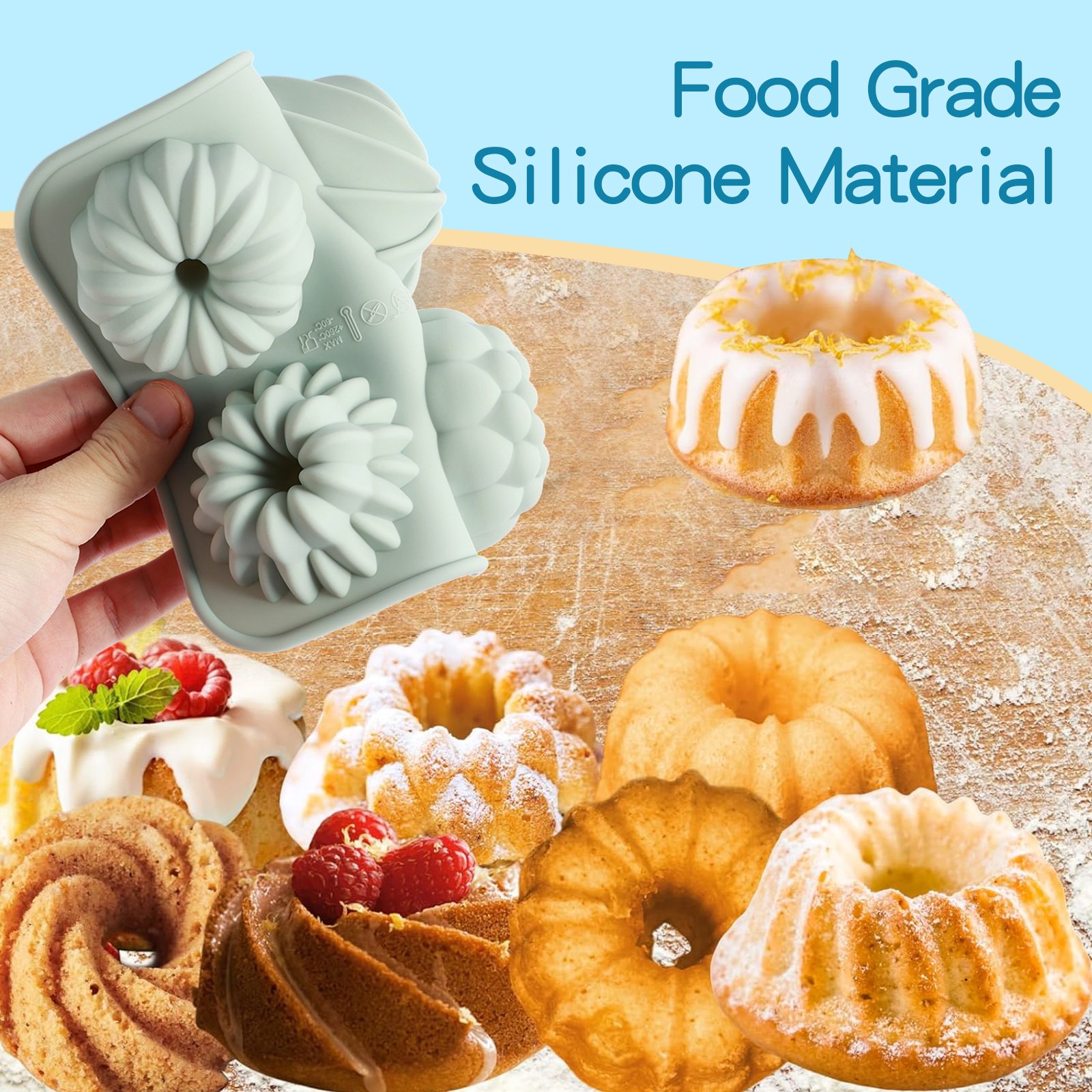 6-Cavity Silicone Fluted Tube  - Donut Mold Silicone recension och pris