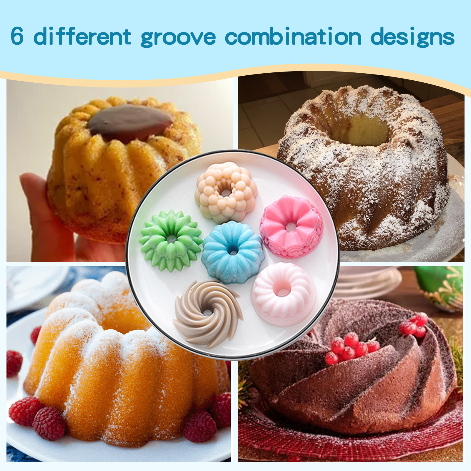 6-Cavity Silicone Fluted Tube  - Donut Mold Silicone recension och pris