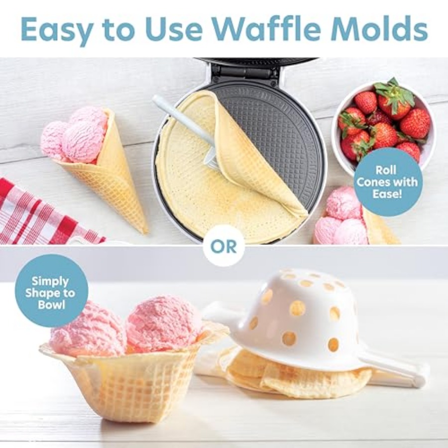 Waffle Cone and Ice Cream Bowl - Waffle Cone Maker recension och pris