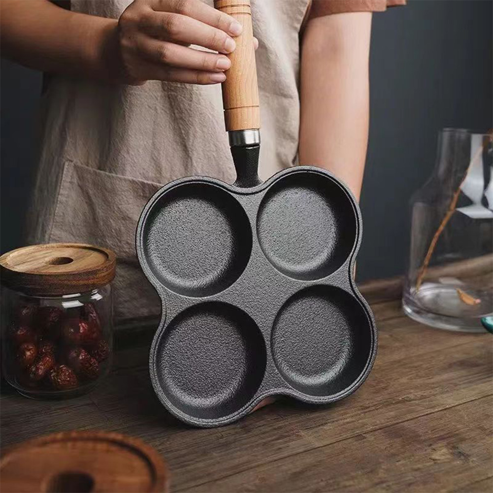 4-Hole Frying Pan Non Stick Br - Egg Waffle Pan recension och pris
