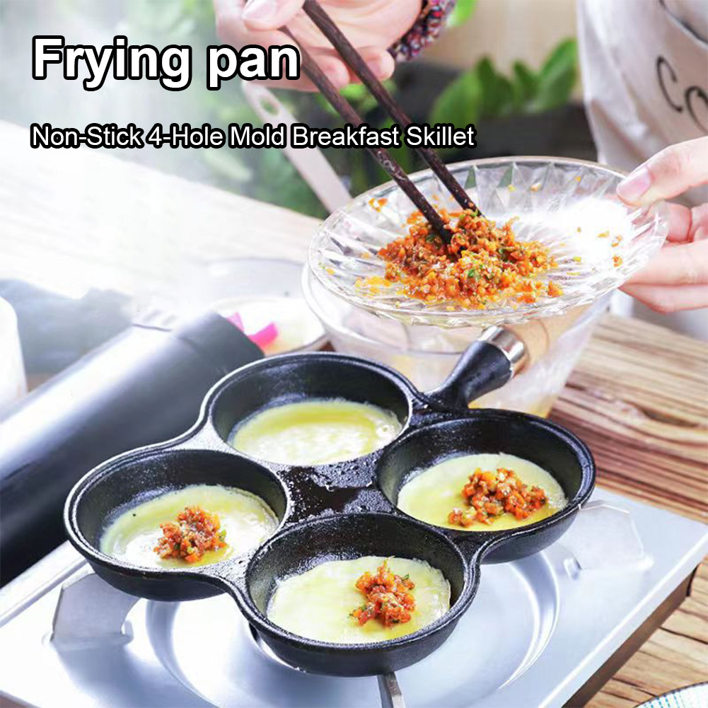 4-Hole Frying Pan Non Stick Br - Egg Waffle Pan recension och pris
