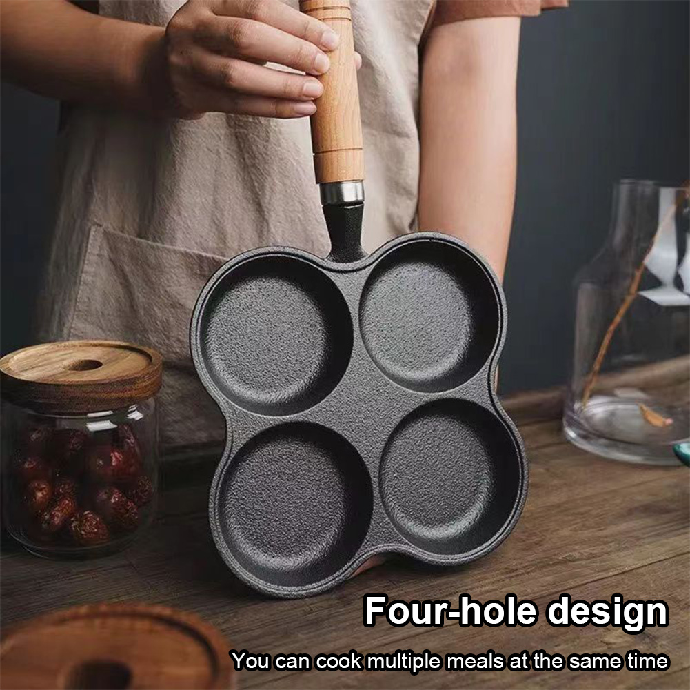 4-Hole Frying Pan Non Stick Br - Egg Waffle Pan recension och pris