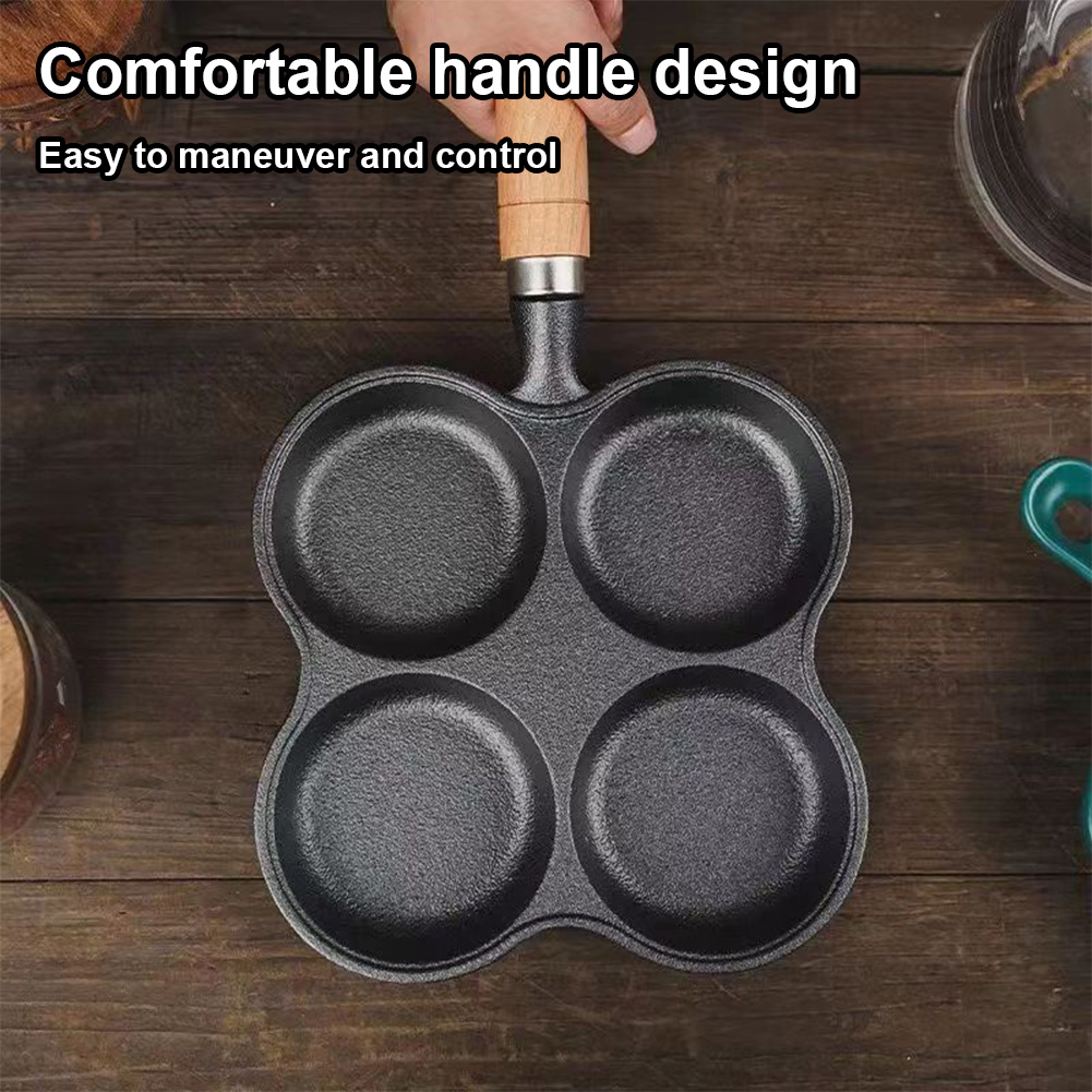 4-Hole Frying Pan Non Stick Br - Egg Waffle Pan recension och pris