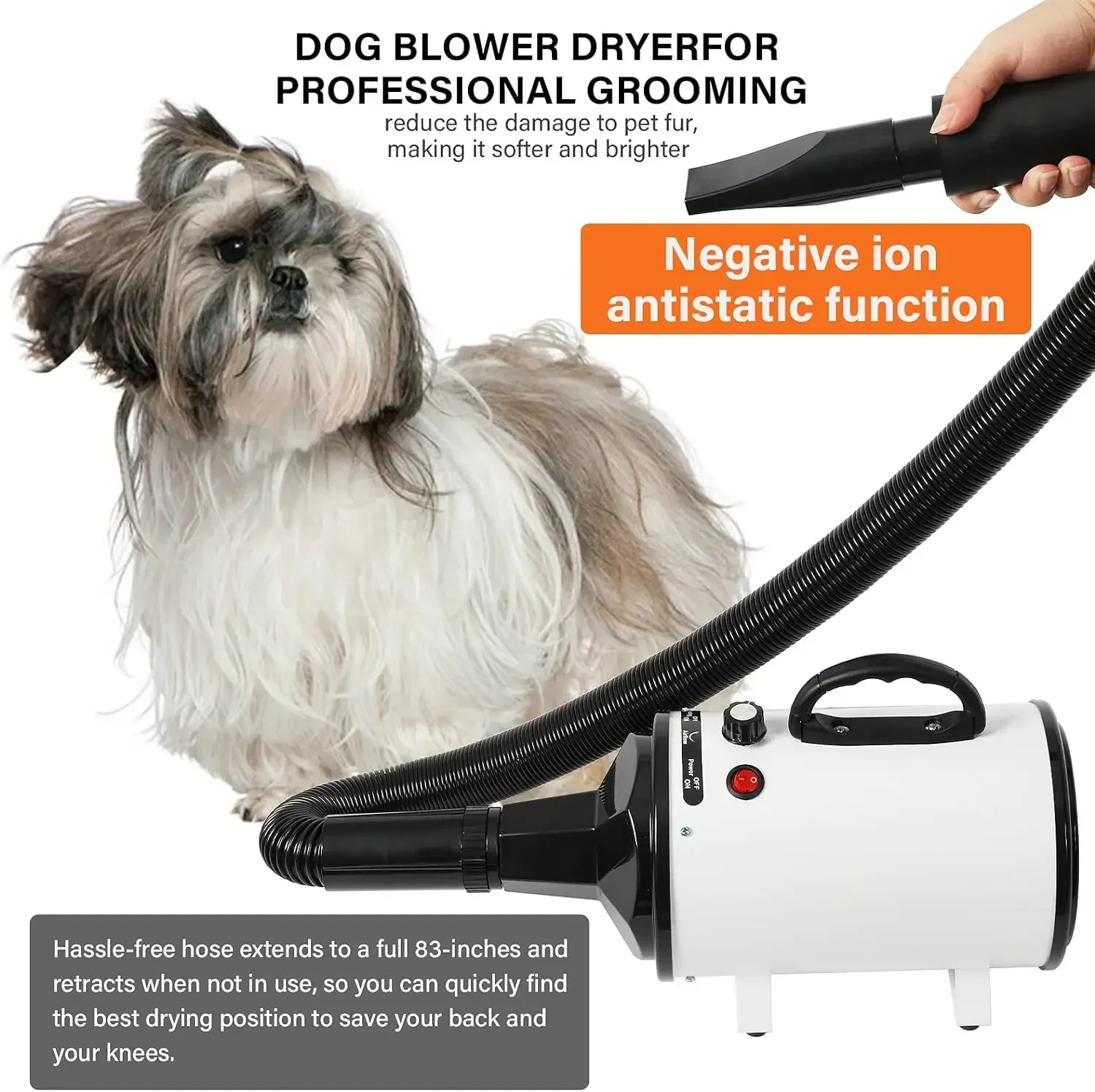 2800W Pet Hair Dryer for Dogs  - Hot Dog Press recension och pris